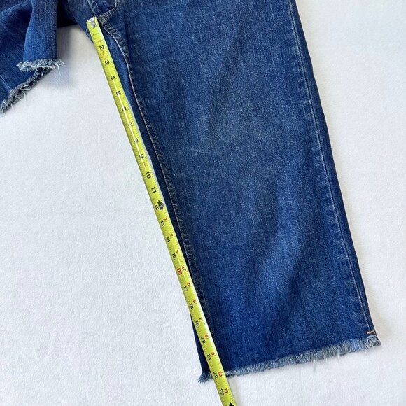 Levis Womens 577 Lower Rise Loose Fit Crop Vtg Y2K Size 10 Mis M Blue USA Made - Picture 10 of 13